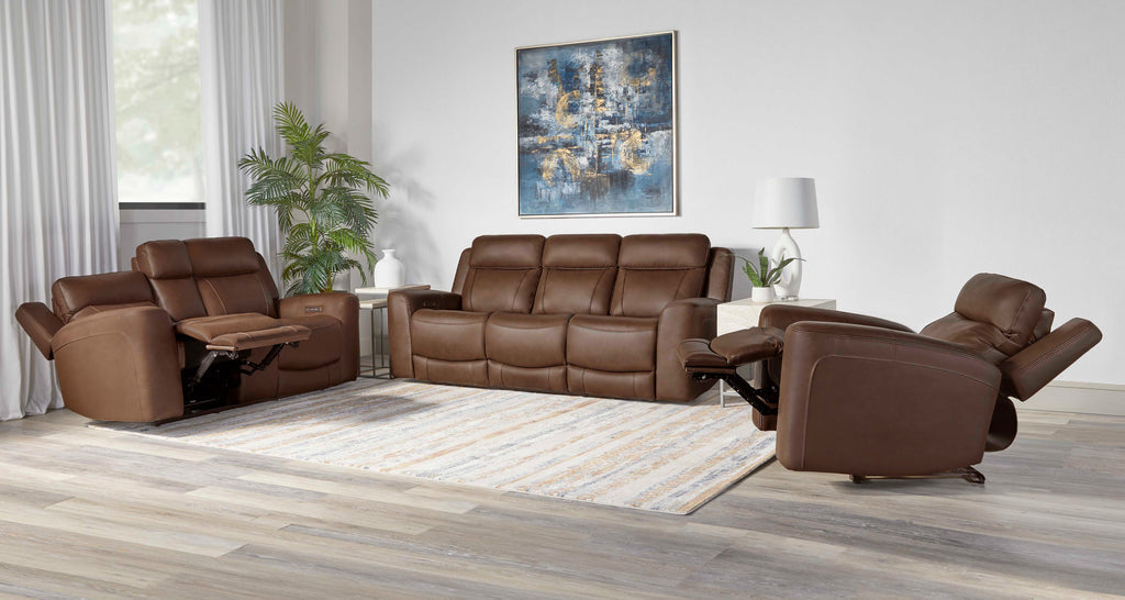 Calgary Power Reclining Leather Living Room Collection