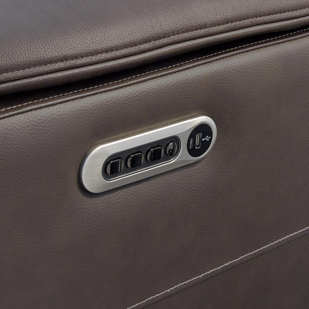 Easton Zero Gravity Power Reclining Leather Sectional Collection, 136" W