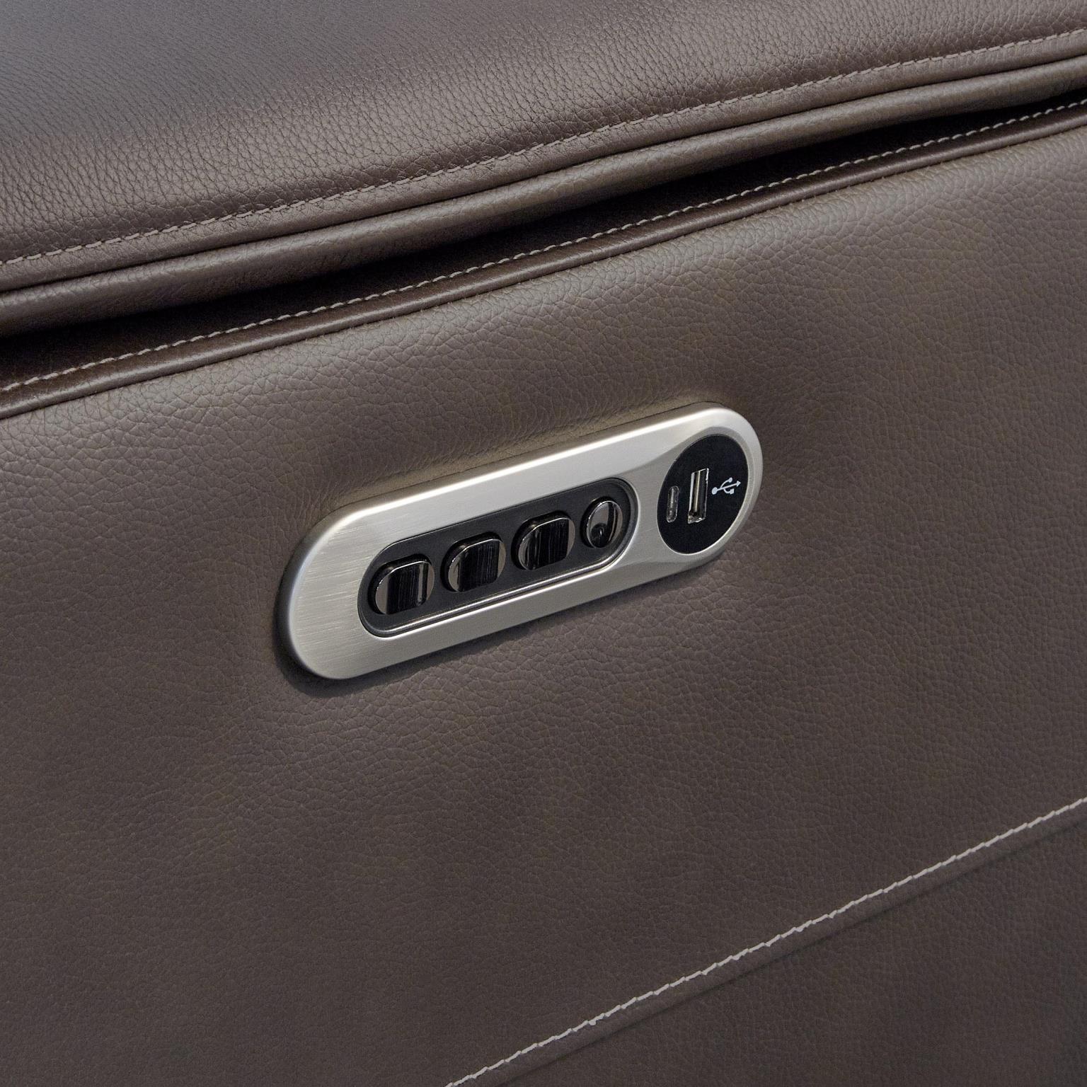 Easton Zero Gravity Power Reclining Leather Sectional Collection, 136" W