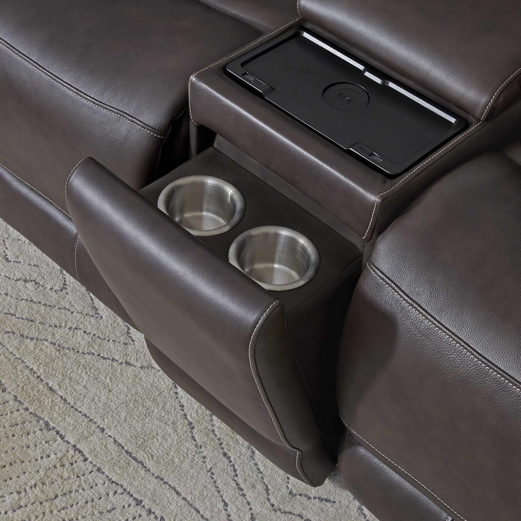 Easton Zero Gravity Power Reclining Leather Sectional Collection, 136" W