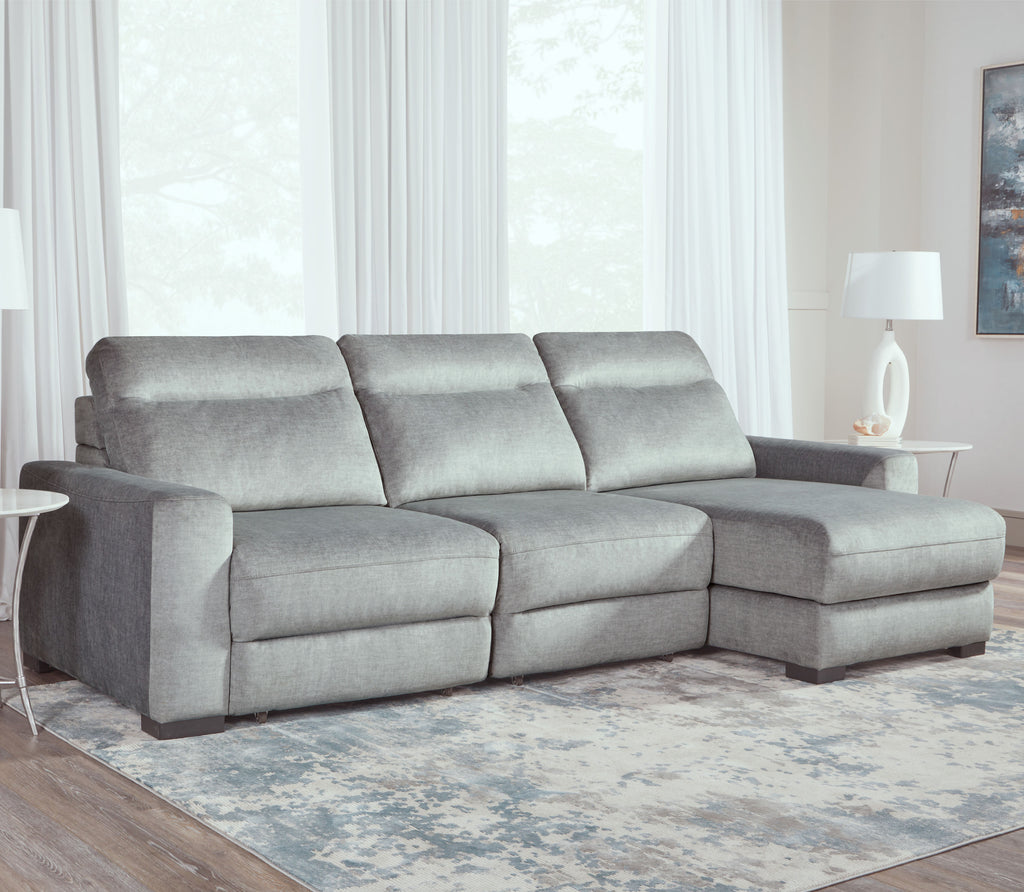 Elliot Power Sliding Sectional, 115" W