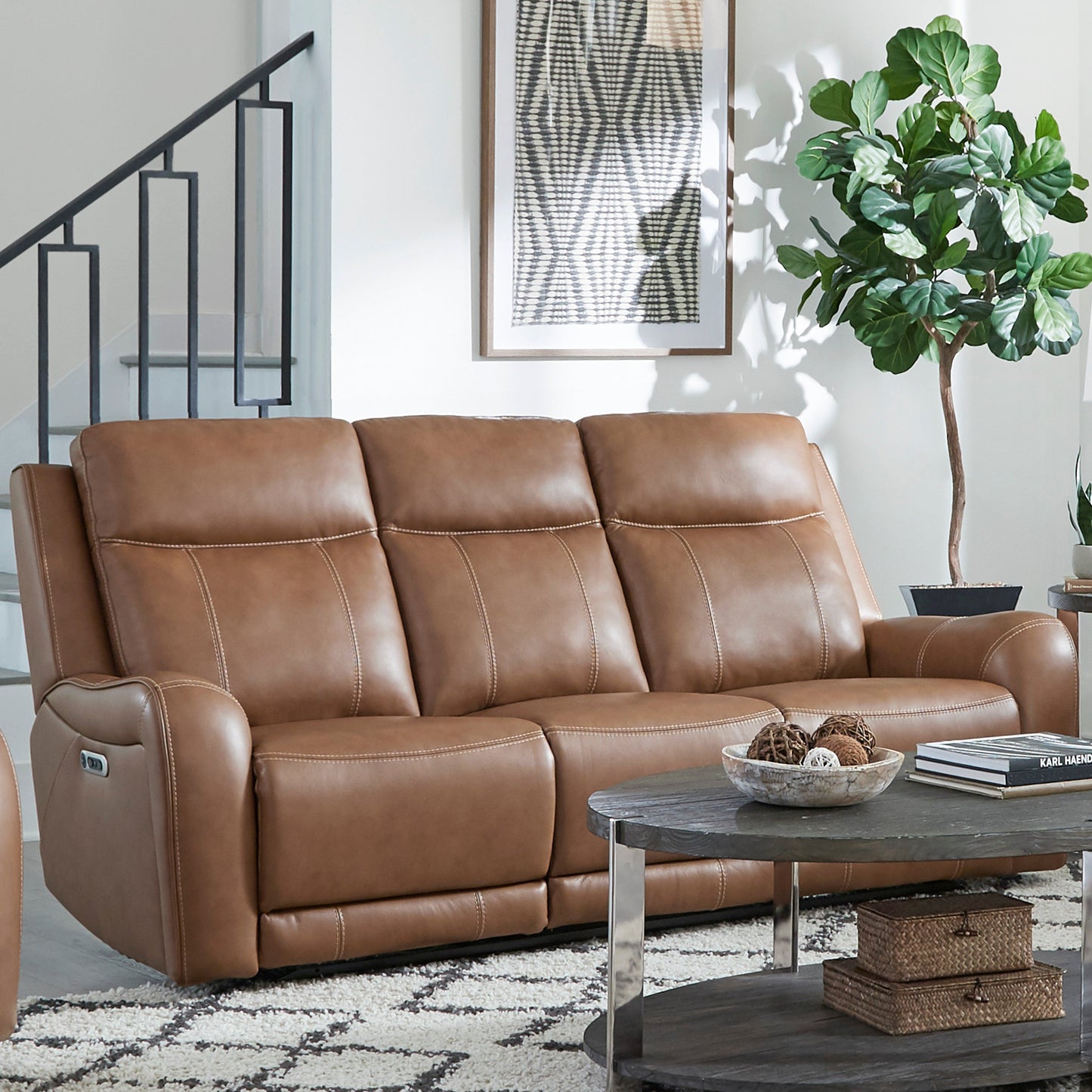 Haywood Power Reclining Leather Living Room Collection