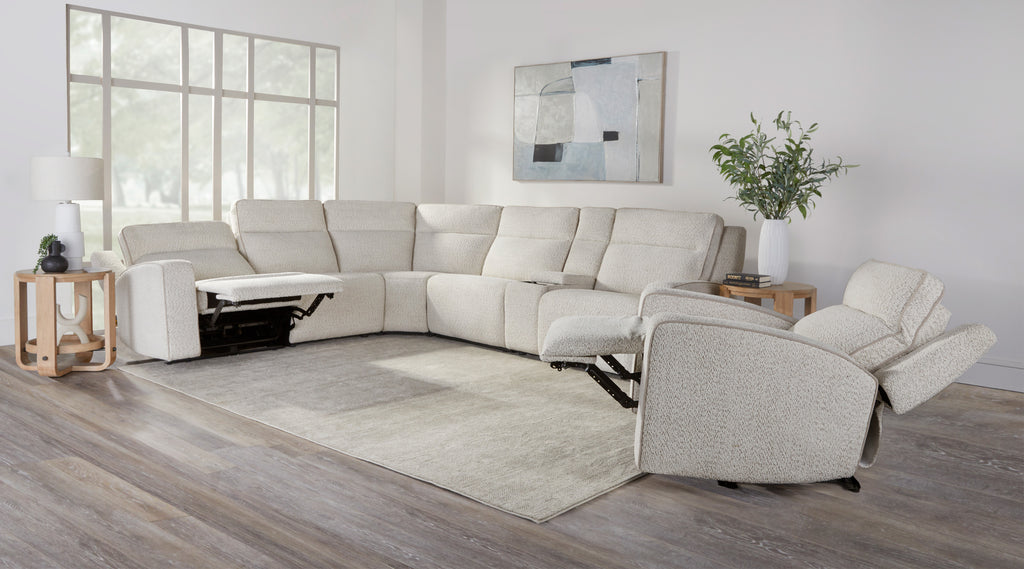 Lancaster Zero Gravity Power Reclining Sectional Collection, 131" W