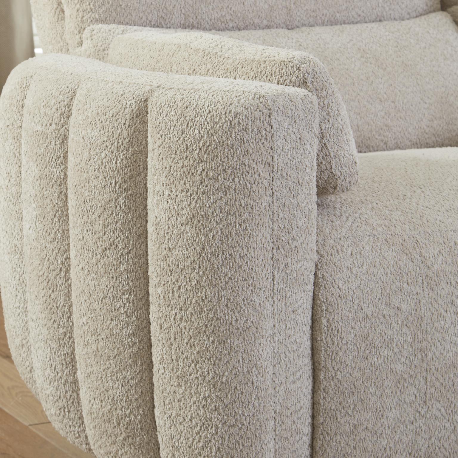 Modesto Buttercream Power Reclining Sectional Collection, Cream Finish