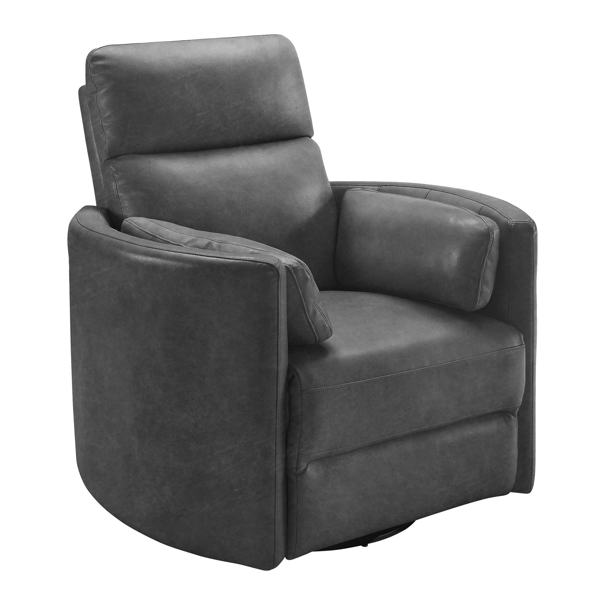 Radius Leather Power Swivel Glider Recliner, 41" W