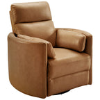 Radius Leather Power Swivel Glider Recliner, 41" W
