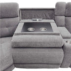 Richland Power Reclining Sectional Collection, Grey Finish