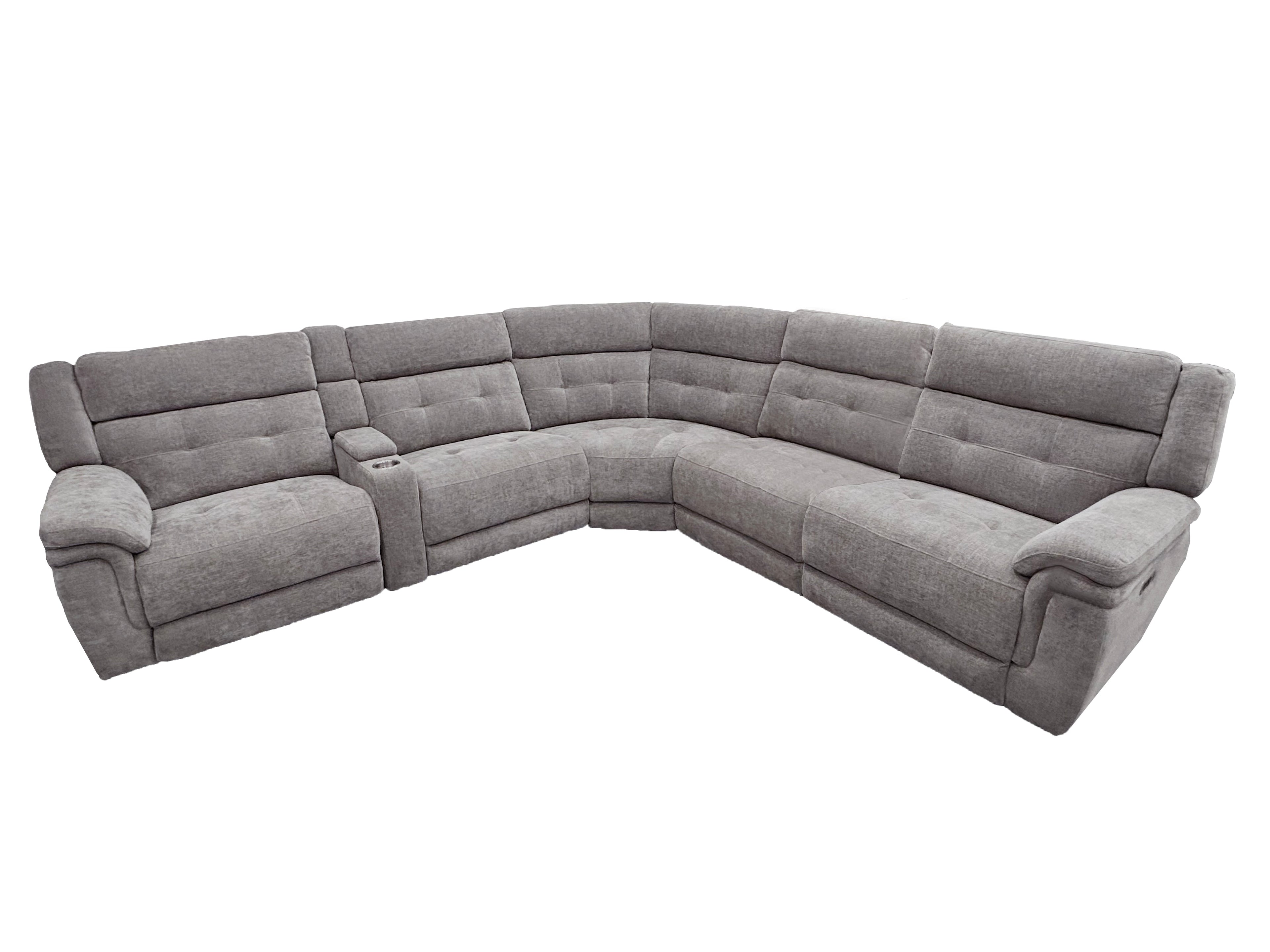 Richland Power Reclining Sectional Collection, Grey Finish