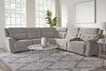 Richland Power Reclining Sectional Collection, Grey Finish