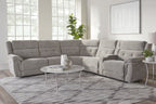 Richland Power Reclining Sectional Collection, Grey Finish
