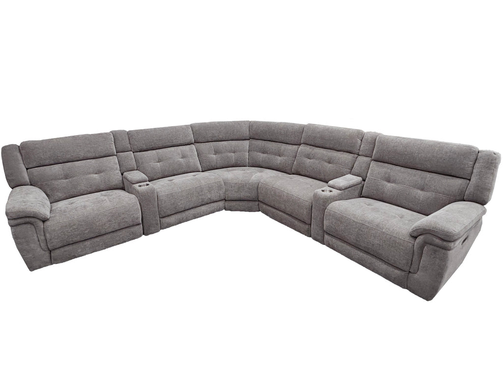 Richland Power Reclining Sectional Collection, Grey Finish