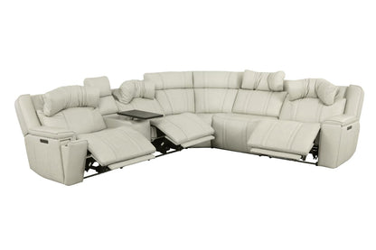 Sausalito Zero-Gravity Immersive Audio Power Reclining Leather Sectional Collection