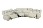 Sausalito Zero Gravity Immersive Audio Power Reclining Leather Sectional Collection, Beige Finish