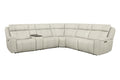 Sausalito Zero Gravity Immersive Audio Power Reclining Leather Sectional Collection, Beige Finish