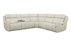 Sausalito Zero Gravity Immersive Audio Power Reclining Leather Sectional Collection, Beige Finish