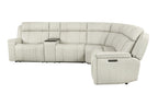 Sausalito Zero Gravity Immersive Audio Power Reclining Leather Sectional Collection, Beige Finish