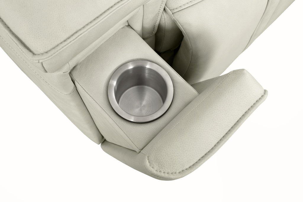 Sausalito Zero Gravity Immersive Audio Power Reclining Leather Sectional Collection, Beige Finish