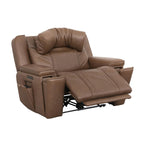 Sausalito Zero Gravity Immersive Audio Power Reclining Leather Sectional Collection, Beige Finish