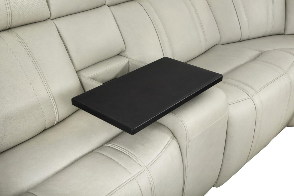 Sausalito Zero Gravity Immersive Audio Power Reclining Leather Sectional Collection, Beige Finish