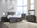 Madison Metallic Grey Storage Bedroom Collection, 92" W