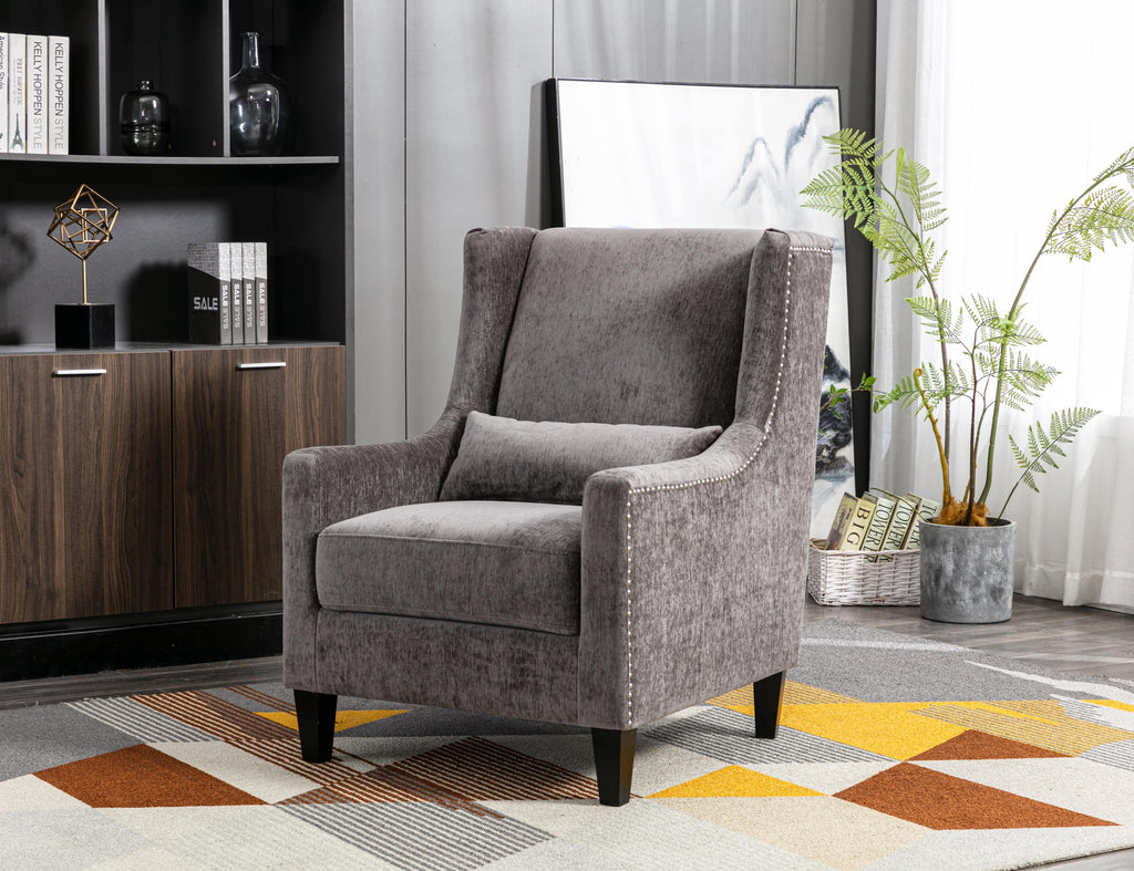 Maya Accent Chair, Grey Finish