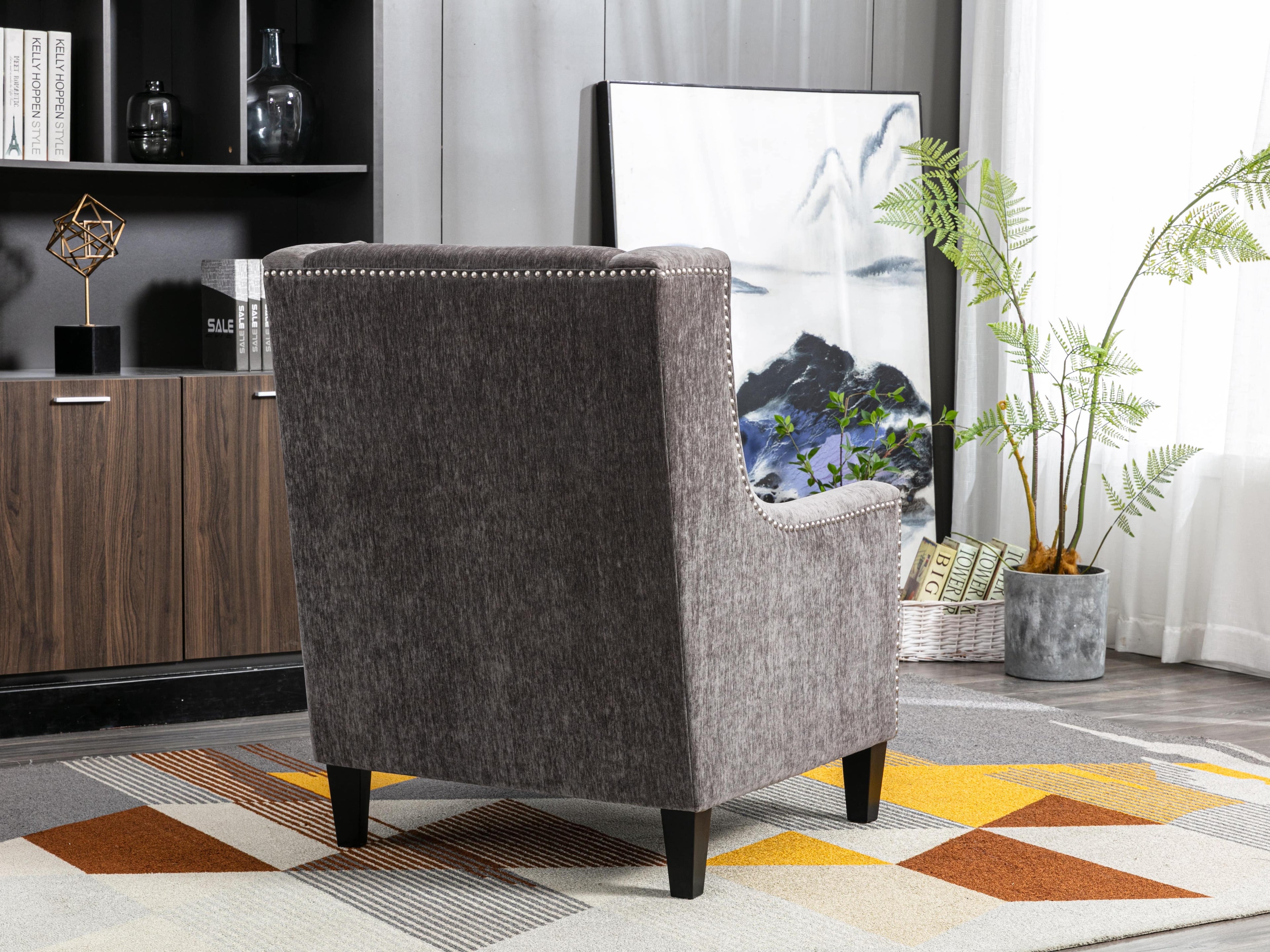 Maya Accent Chair, Grey Finish