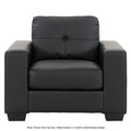 Metro Black Chair, 80" W