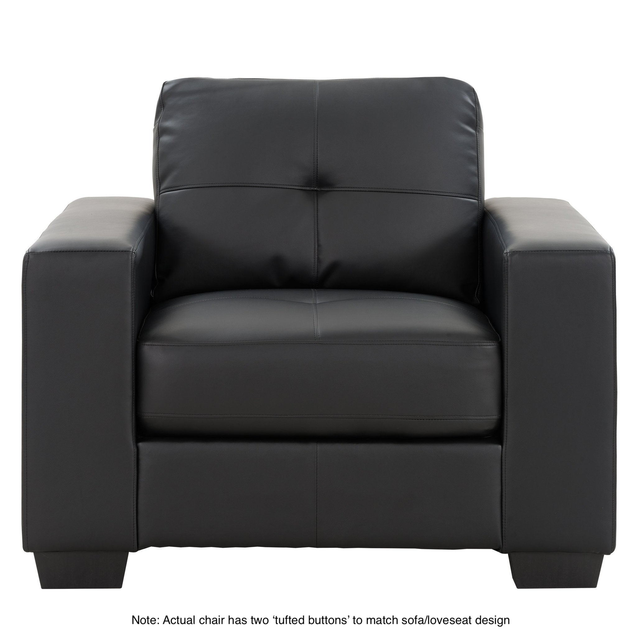 Metro Black Chair, 80" W