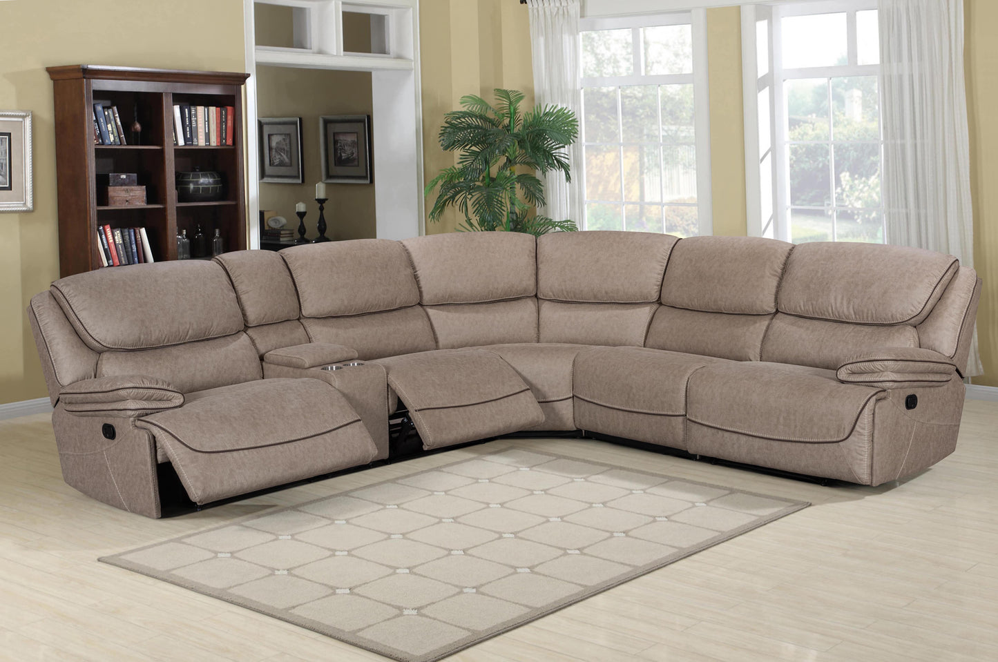 Mina Beige Power Reclining Sectional