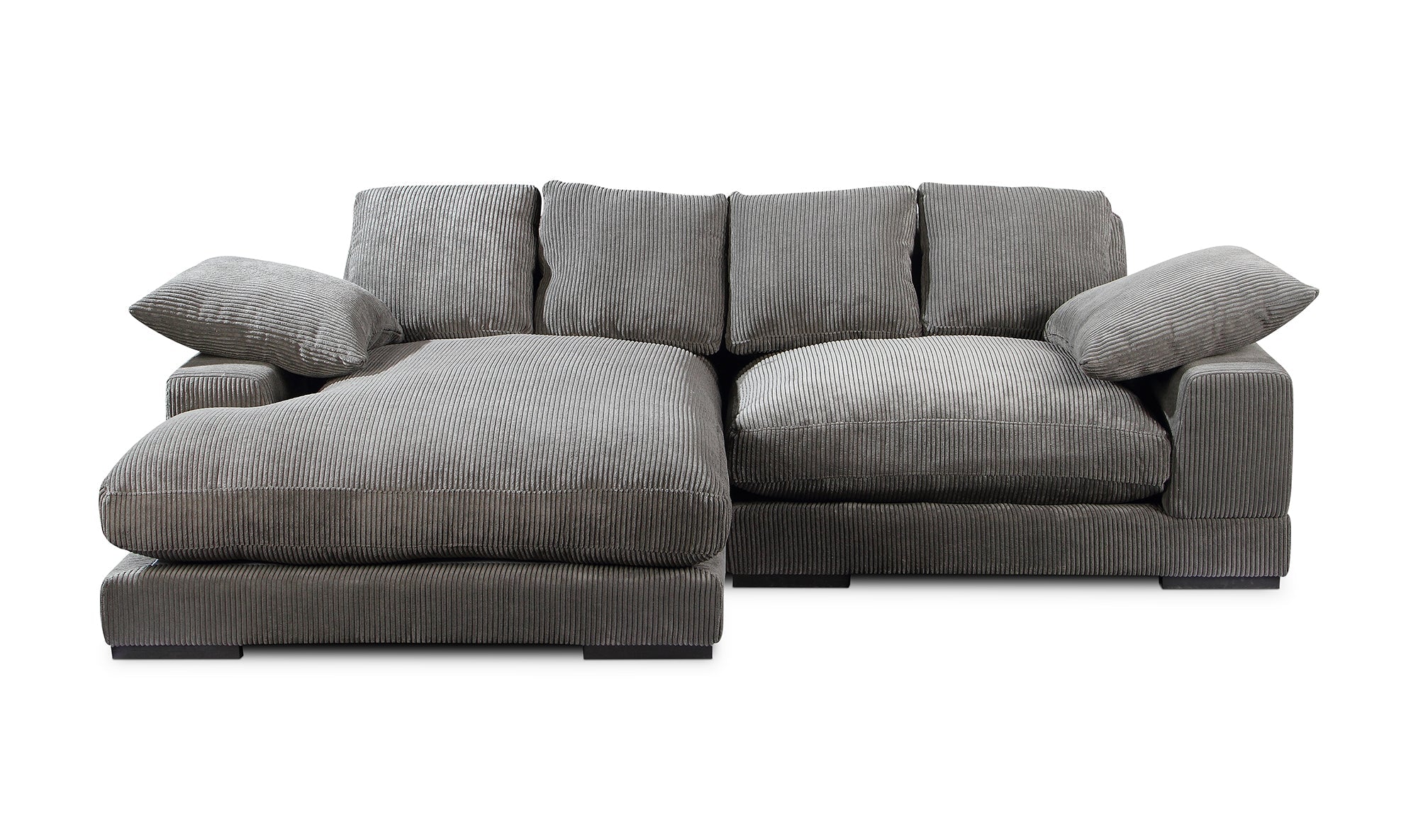 Plunge Sectional Dark Grey, 106.0" W