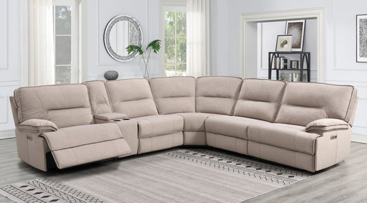 Pacifica Khaki Power Reclining Sectional