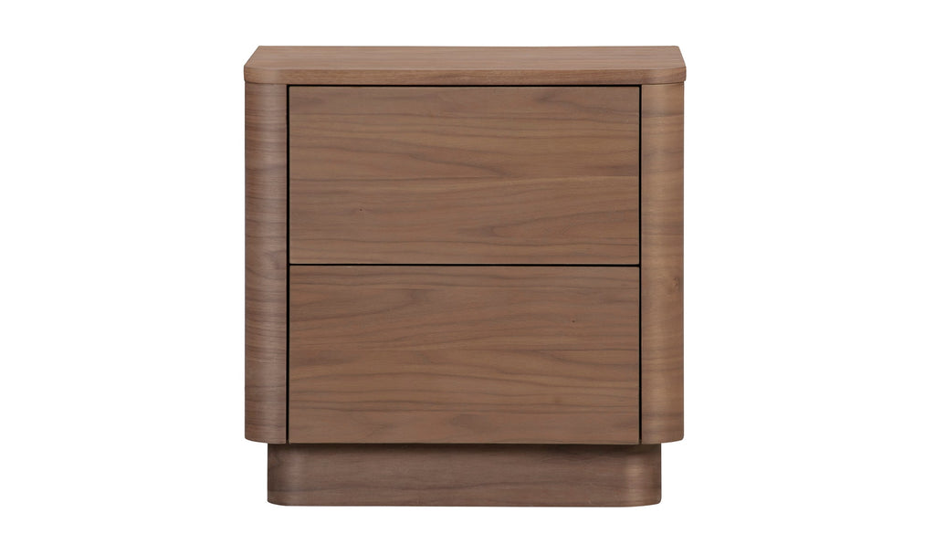 Round Off Walnut Bedroom Collection, 64.0" W