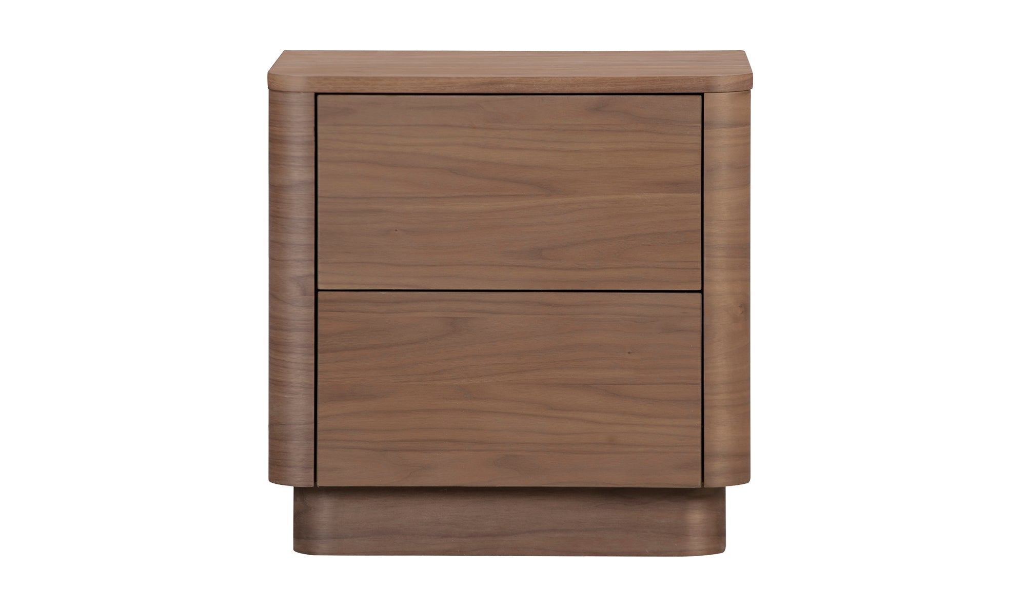 Round Off Walnut Bedroom Collection, 64.0" W