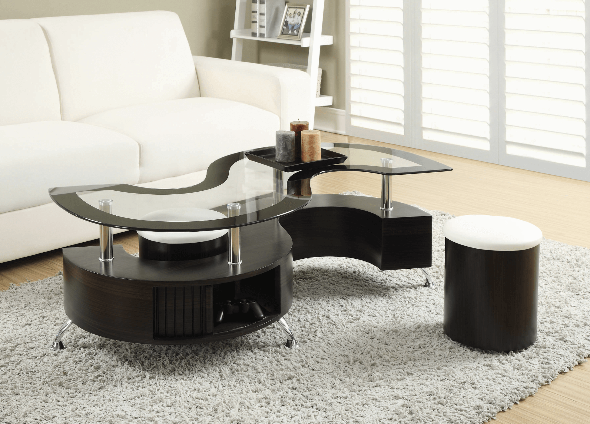 Revel Coffee Table, Brown Finish
