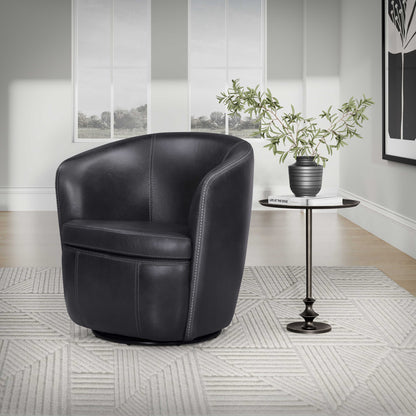 Barolo Leather Swivel Chair