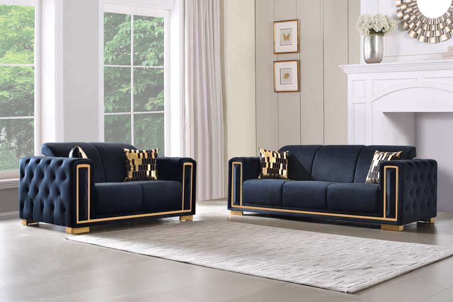Istanbul Living Room Collection, Beige Finish