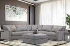 Surrender Sectional Collection, Grey Finish