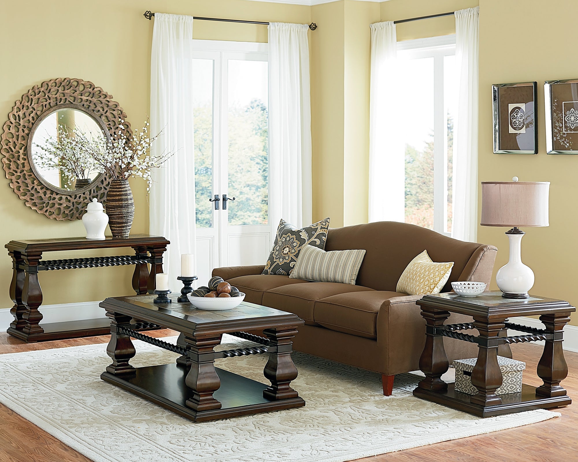 San Moreno Occasional Collection, Brown Finish
