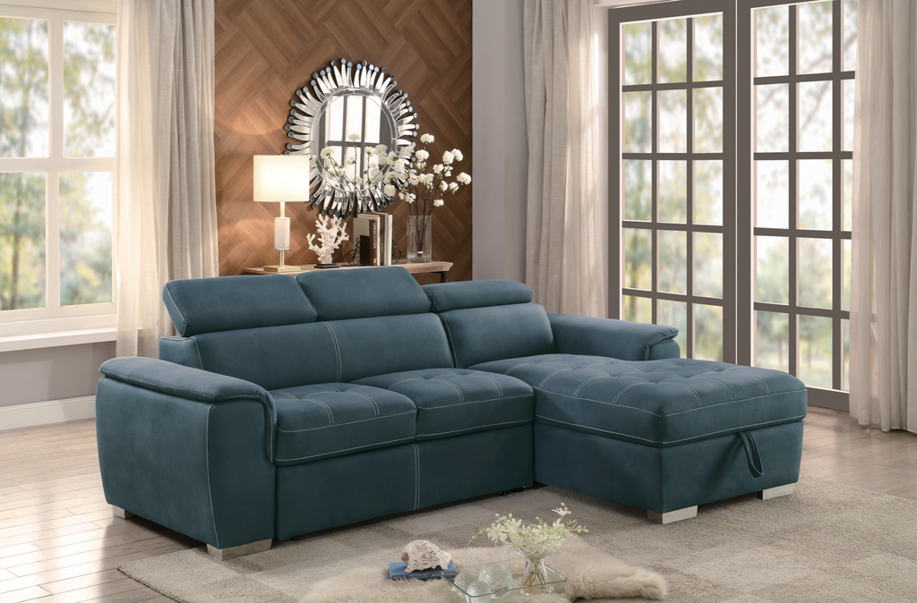 Ferriday Sofa Sleeper Sectional with Storage, 98" W