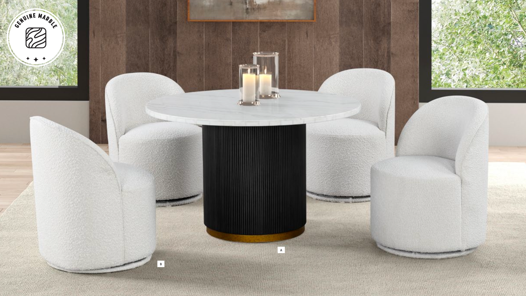 Varde Round Dining Room Collection, 23" W