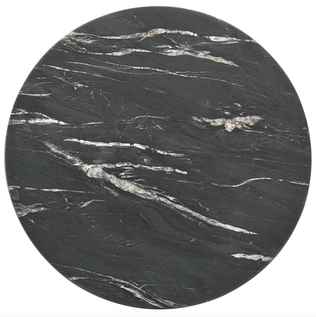 Skylark Round Occasional Collection, Black Finish