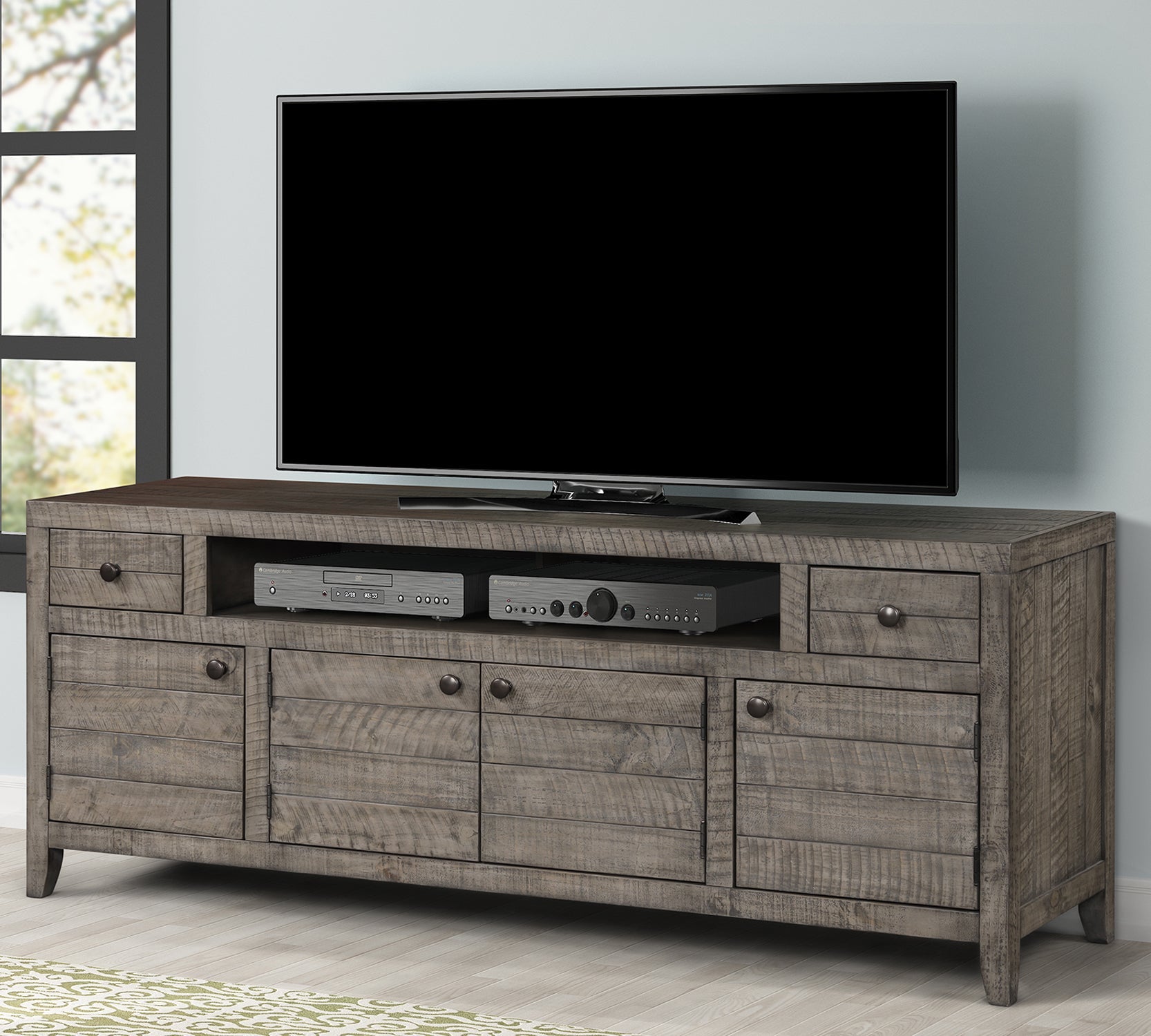 Tempe Grey 76 TV Stand, 76" W