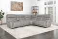 Kamari Power Reclining Sectional, Grey Finish