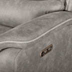 Kamari Power Reclining Sectional, Grey Finish