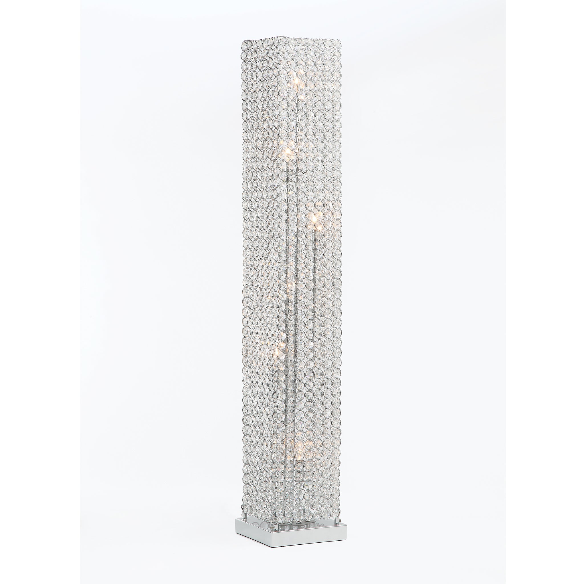 Veronica 49H Floor Lamp, Silver Finish