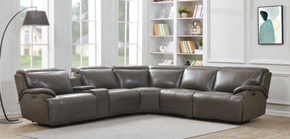 Miami Power Reclining Leather Sectional