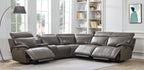 Miami Power Reclining Leather Sectional, 40" W