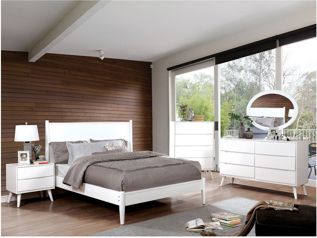 Lennart White Bedroom Collection, 58" W