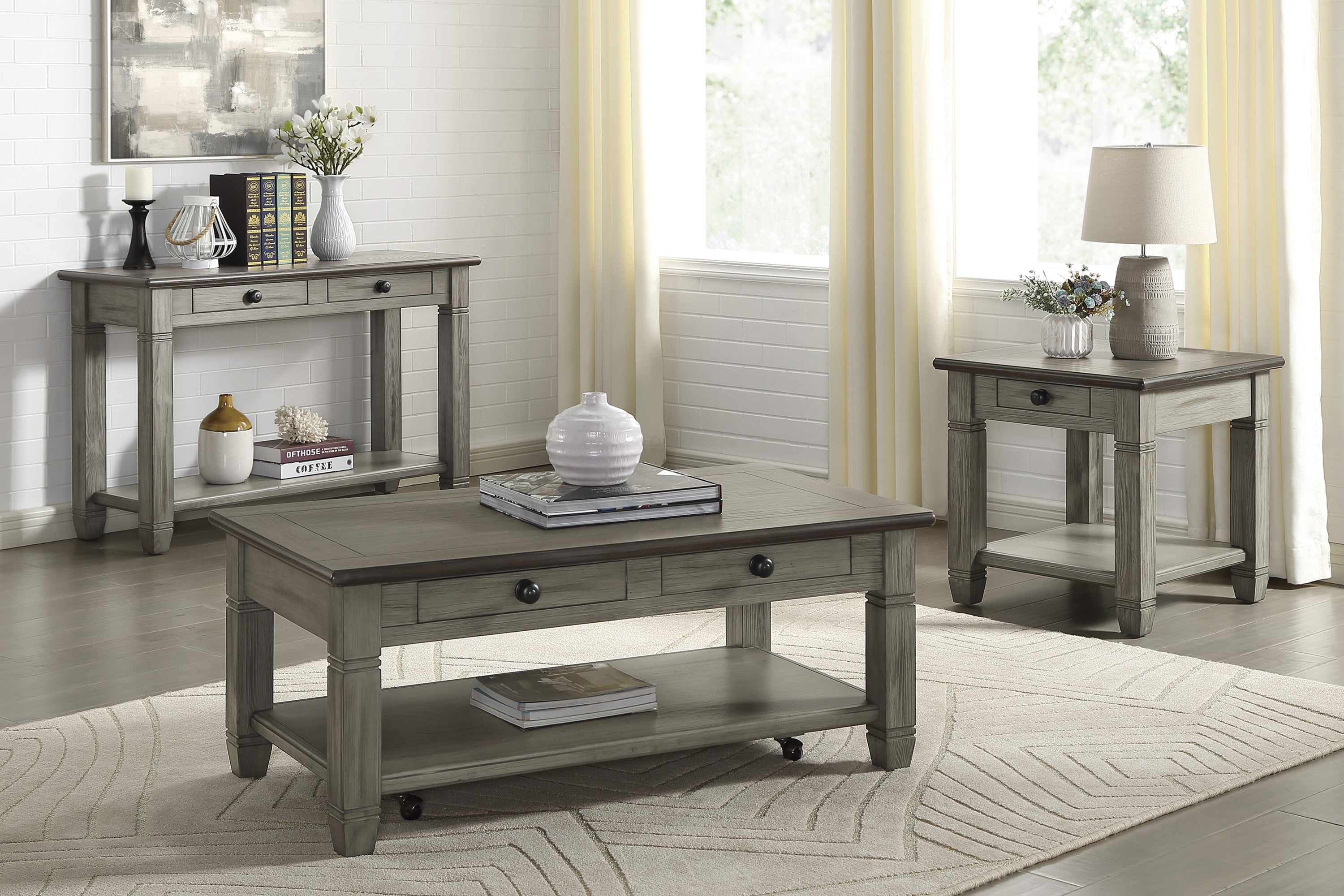 Granby Grey Occasional Collection, 48" W