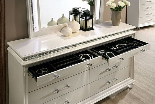 Adele Pearl White Storage Bedroom Collection